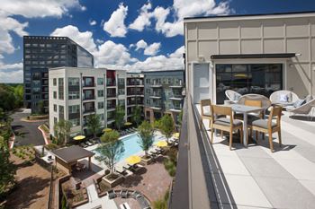 City view vinings apartments  rooftop deck overlooking the pool